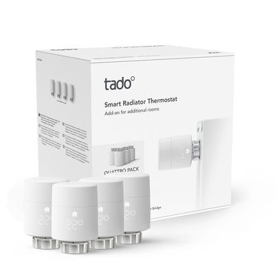 Pachet patru capete termostatate, Tado Smart Radiator Thermostat - Quattro Pack V3+