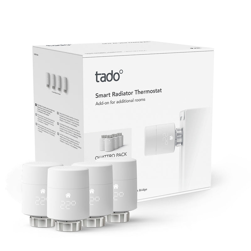 Pachet patru capete termostatate, Tado Smart Radiator Thermostat - Quattro Pack